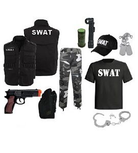 swat men, command on Halloween