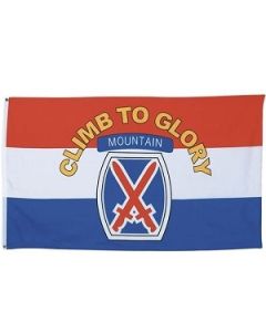 3ft x 5ft Climb to Glory 10th Mountain Division Flag