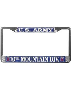 U.S. Army 10th Mountain Div. License Plate Frame