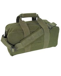 Military Style Canvas Olive  Gear Bag w/ Lined Bottom