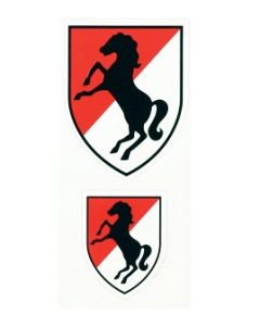11th Cavalry Armored Sticker 2 Piece Set