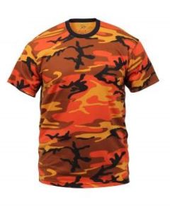 Savage Orange Camo T Shirt