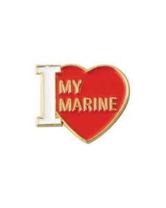I Love My Marine Lapel Pin