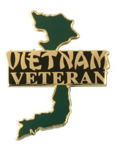 Vietnam Veteran Hat Pin w/Country