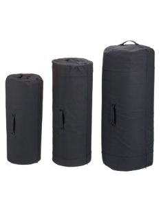 Black Canvas Zippered Large Duffel Bags - Heavyweight Duffle