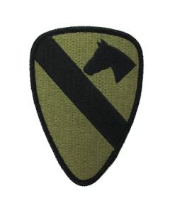1st Cavalry Division Patch Subdued Olive and Black 