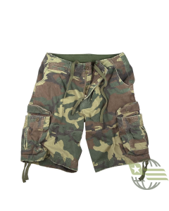 Vintage Woodland Camo Infantry Utility Shorts