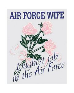 Air Force Wife Decal Sticker Light Pink