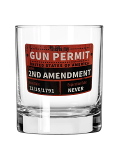 Gun Permit Whiskey Glass