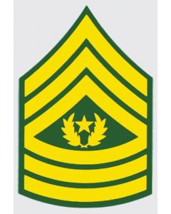 U.S. Army E-9 Cmnd Sgt. Major Decal