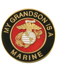 My Grandson Is A Marine Pin