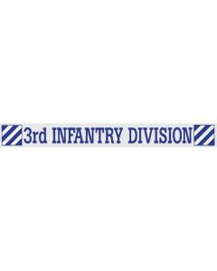 US Army 3rd Infantry Division Window Strip Decal