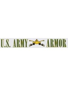 US Army Armor with Branch Insignia Window Strip Decal