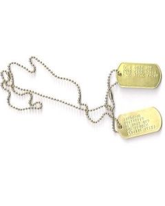 Gold Mistake Dog Tags