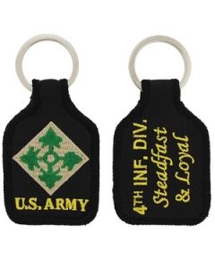 US Army 4th Infantry Division Embroidered Keychain