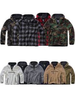 Brandit Fleece Quarter Zip Hooded Jacket