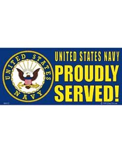 United States Navy Proudly Served Sticker