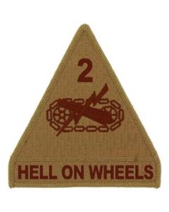 Army 2nd Armored Division Hell On Wheels Patch