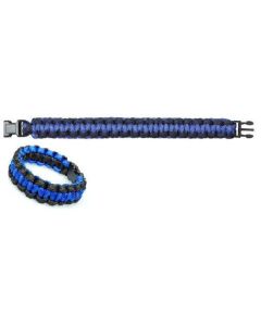 Royal and Black Blue Line Paracord Bracelet