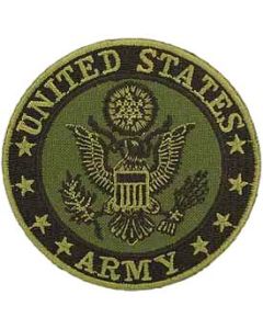 US Army Logo Patch Olive Green and Black 