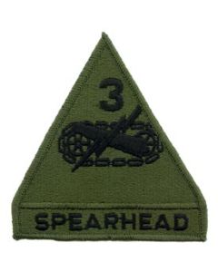 Army 3rd Armored Div Spearhead Patch 4” x 4”
