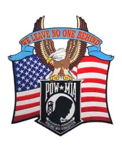 POW-MIA Large Jacket Patch – Eagle & Flag