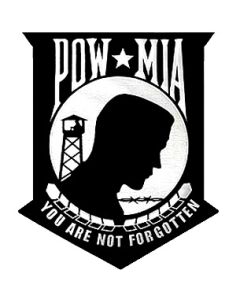 POW-MIA Large Jacket Patch – Black & White