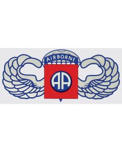Airborne AA with Wings 10 inch Decal