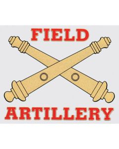 Field Artillery Crossed Cannons Decal