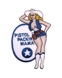 Pistol Packin Mama Nose Art Patch