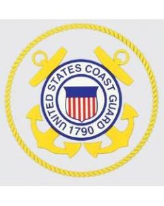 Yellow United States Coast Guard Decal