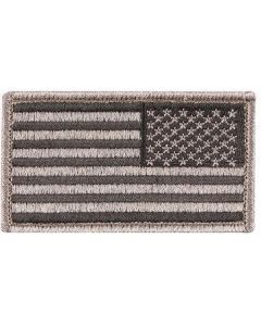 Black and Silver Reverse American Flag Patch