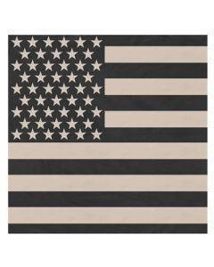 Subdued Black and Tan American Flag Bandana