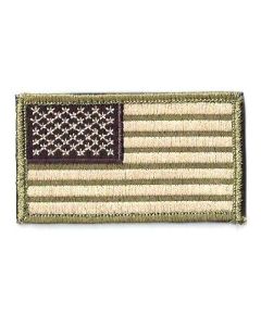 OD Green and Tan American Flag Patch w/ Hook