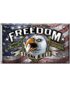 If you Love your Freedom, Thank a Vet Veteran Flag