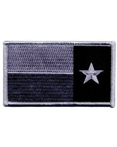 Reverse Grey and Black Texas Flag Patch