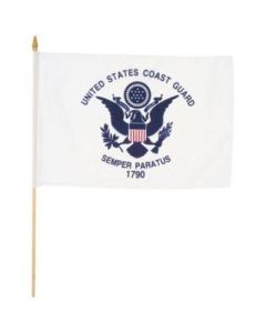 U.S. Coast Guard Stick Flag - 12 x 18