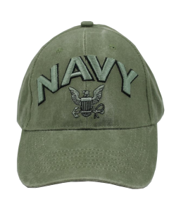Vintage Navy W/ Emblem Ball Cap