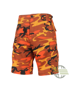 Savage Orange Camo BDU Shorts