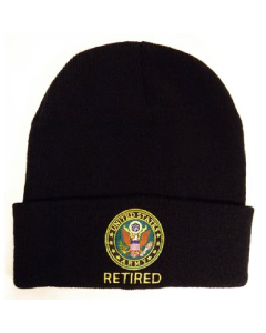 U.S. Army Crest "Retired" Embroidered Watch Cap