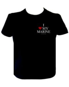 Black I Love My Marine T-Shirt