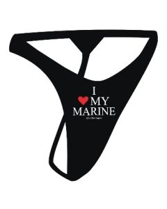 I Love My Marine Thong