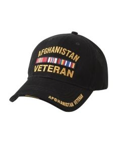 Deluxe Afghanistan Veteran Service Ribbon Baseball Cap