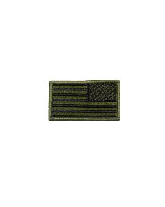 REVERSE AMERICAN FLAG PATCH OD GREEN AND BLACK