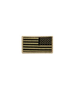 REVERSE AMERICAN FLAG PATCH TAN AND BLACK