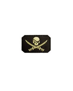 JOLLY ROGER PATCH BLACK AND TAN