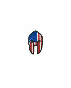 SPARTAN HELMET AMERICAN FLAG PVC PATCH