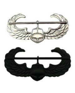 Army Air Assault Badge - Silver of Black