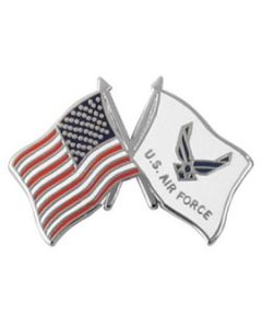 American Flag and Air Force New Logo Flag Pin