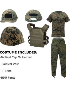 Kids Woodland Digital Tactical Costume